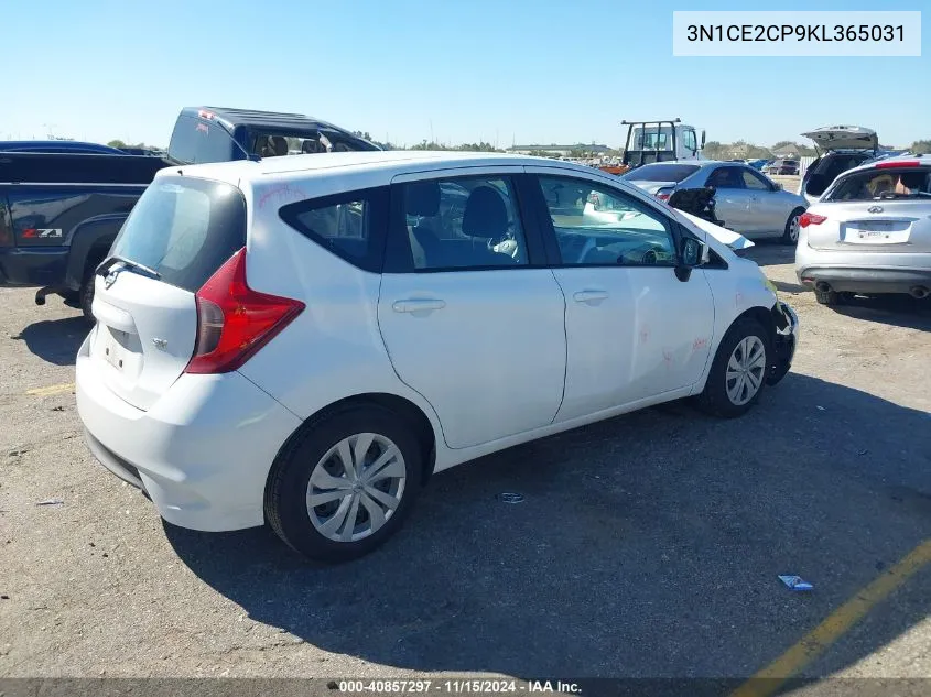 3N1CE2CP9KL365031 2019 Nissan Versa Note Sv