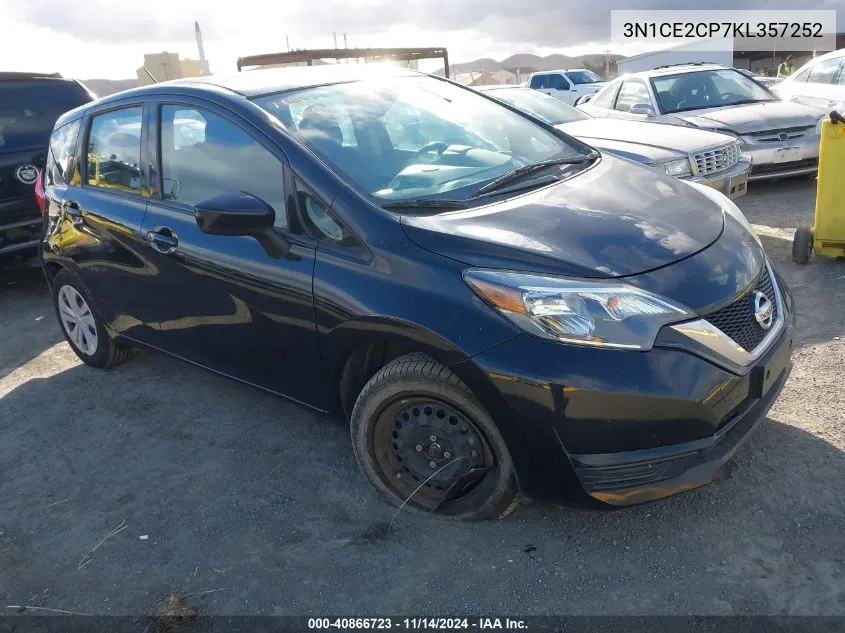 3N1CE2CP7KL357252 2019 Nissan Versa Note Sv