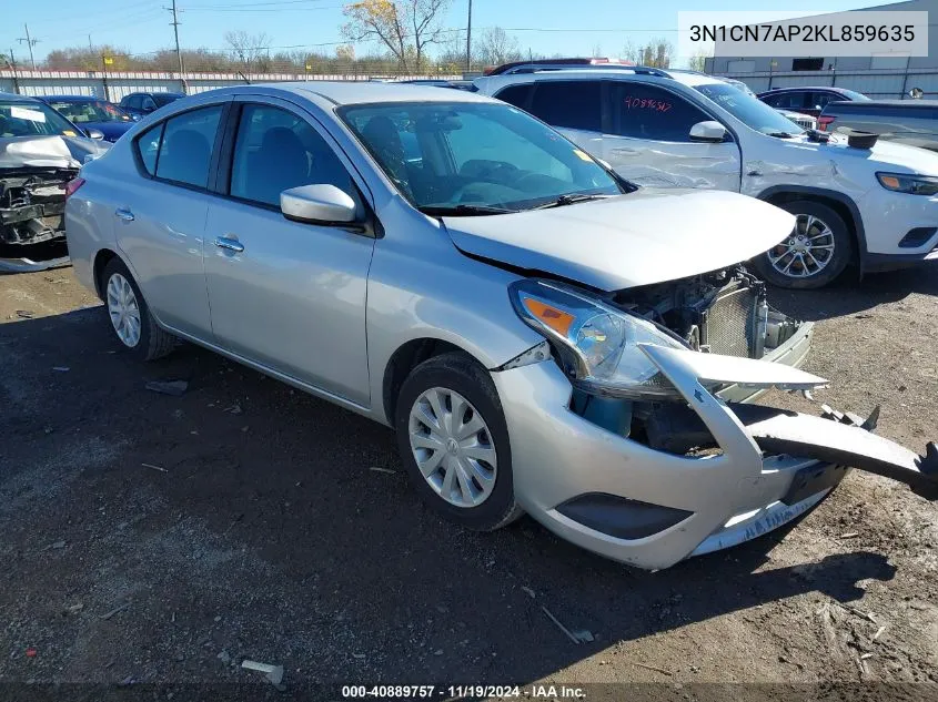 2019 Nissan Versa 1.6 Sv VIN: 3N1CN7AP2KL859635 Lot: 40889757