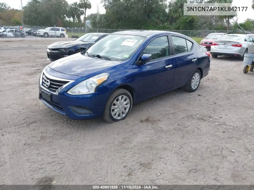 2019 Nissan Versa 1.6 Sv VIN: 3N1CN7AP1KL842177 Lot: 40901858