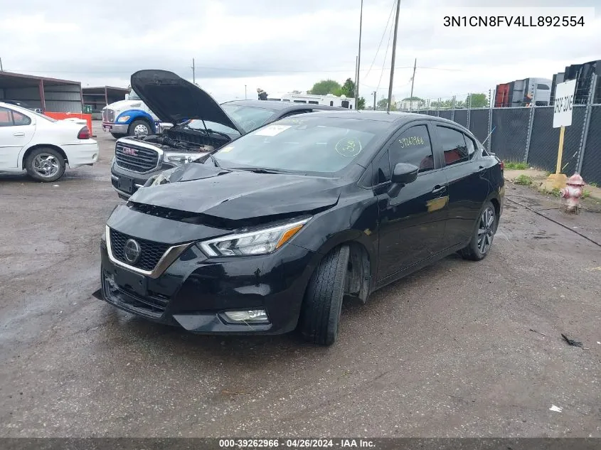 2020 Nissan Versa Sr Xtronic Cvt VIN: 3N1CN8FV4LL892554 Lot: 39262966