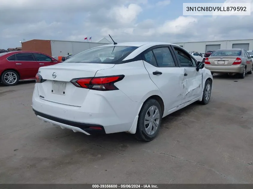 2020 Nissan Versa S Xtronic Cvt VIN: 3N1CN8DV9LL879592 Lot: 40683301