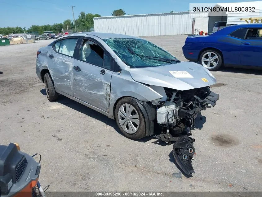 2020 Nissan Versa S Xtronic Cvt VIN: 3N1CN8DV4LL800832 Lot: 39395290