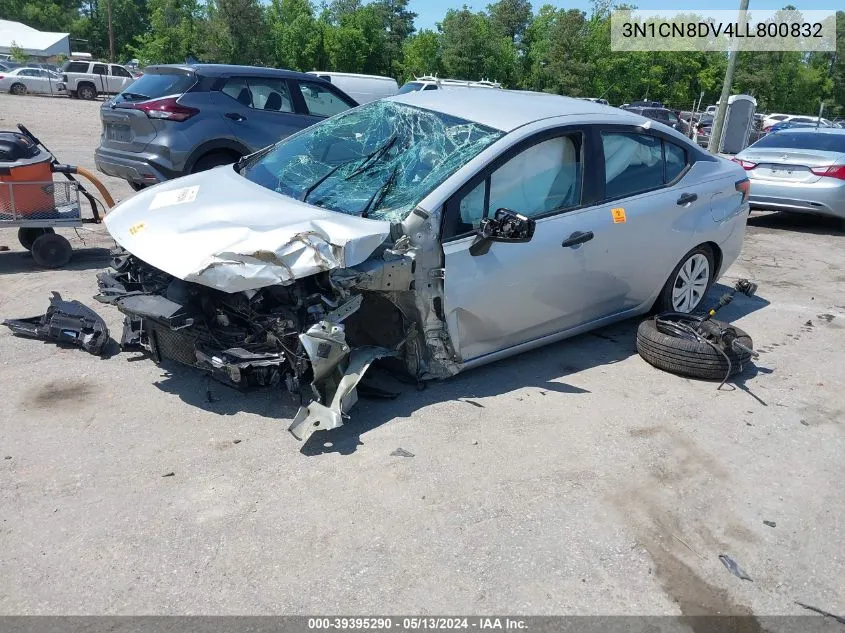 2020 Nissan Versa S Xtronic Cvt VIN: 3N1CN8DV4LL800832 Lot: 39395290