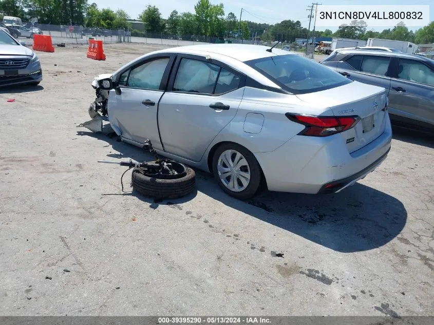 2020 Nissan Versa S Xtronic Cvt VIN: 3N1CN8DV4LL800832 Lot: 39395290