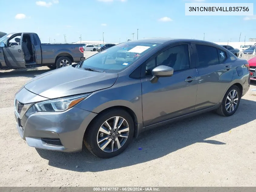 3N1CN8EV4LL835756 2020 Nissan Versa Sv