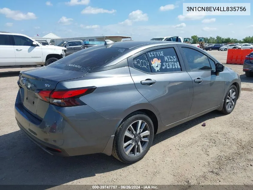 2020 Nissan Versa Sv VIN: 3N1CN8EV4LL835756 Lot: 39747757