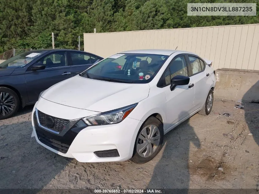 2020 Nissan Versa S Xtronic Cvt VIN: 3N1CN8DV3LL887235 Lot: 39765652