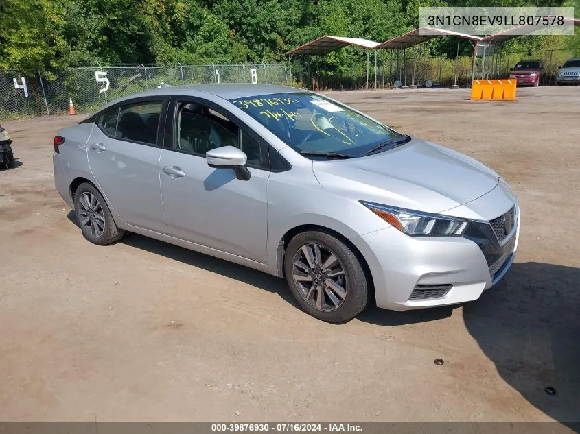 2020 Nissan Versa Sv Xtronic Cvt VIN: 3N1CN8EV9LL807578 Lot: 39876930