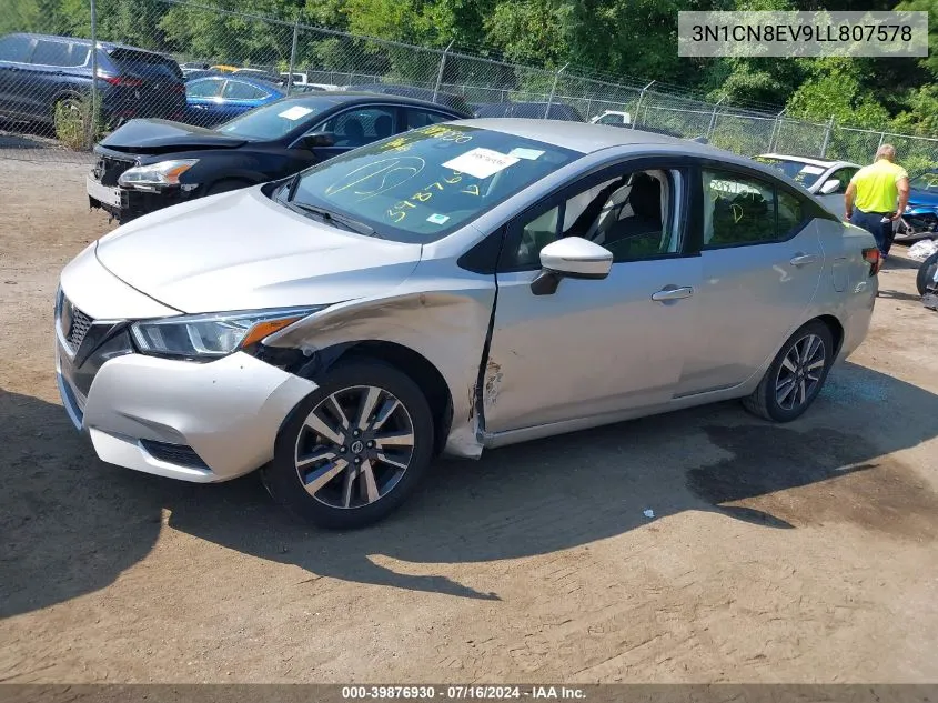 3N1CN8EV9LL807578 2020 Nissan Versa Sv Xtronic Cvt