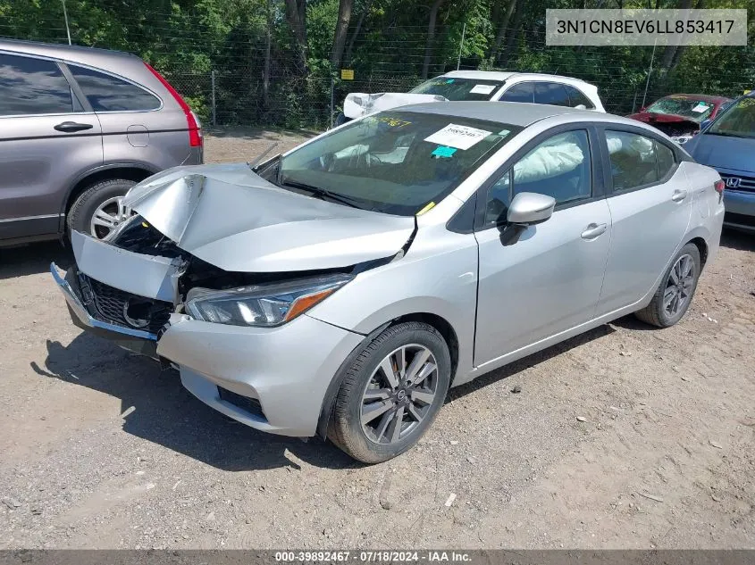 2020 Nissan Versa Sv VIN: 3N1CN8EV6LL853417 Lot: 39892467