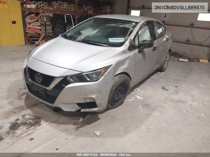 2020 Nissan Versa S Xtronic Cvt VIN: 3N1CN8DV5LL889570 Lot: 40074124