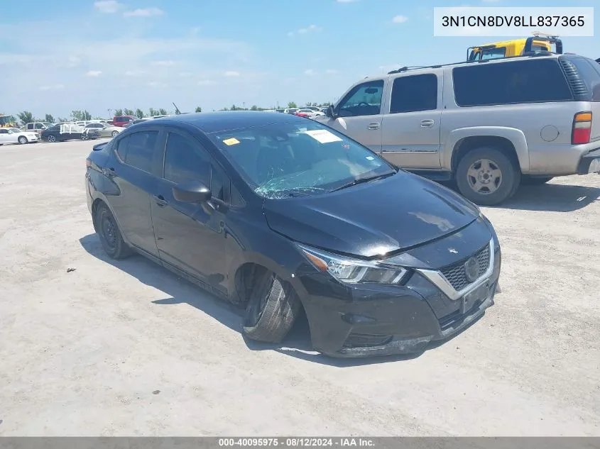 2020 Nissan Versa S Xtronic Cvt VIN: 3N1CN8DV8LL837365 Lot: 40095975