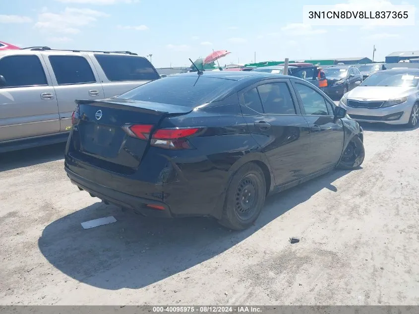 2020 Nissan Versa S Xtronic Cvt VIN: 3N1CN8DV8LL837365 Lot: 40095975