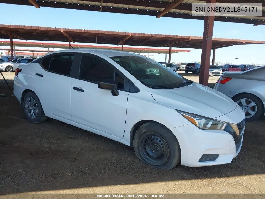 2020 Nissan Versa S Xtronic Cvt VIN: 3N1CN8DV2LL845171 Lot: 40099344