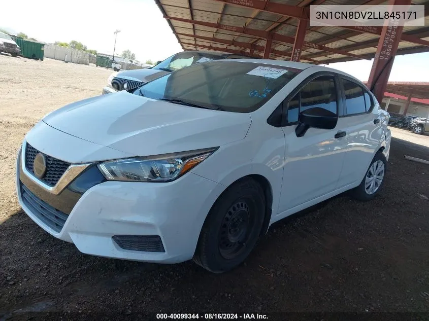 2020 Nissan Versa S Xtronic Cvt VIN: 3N1CN8DV2LL845171 Lot: 40099344