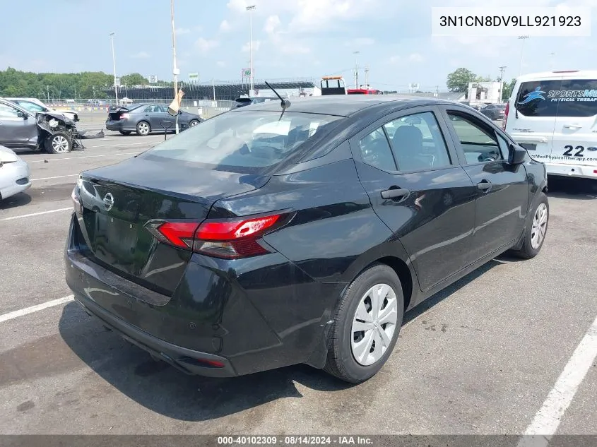 2020 Nissan Versa S Xtronic Cvt VIN: 3N1CN8DV9LL921923 Lot: 40102309