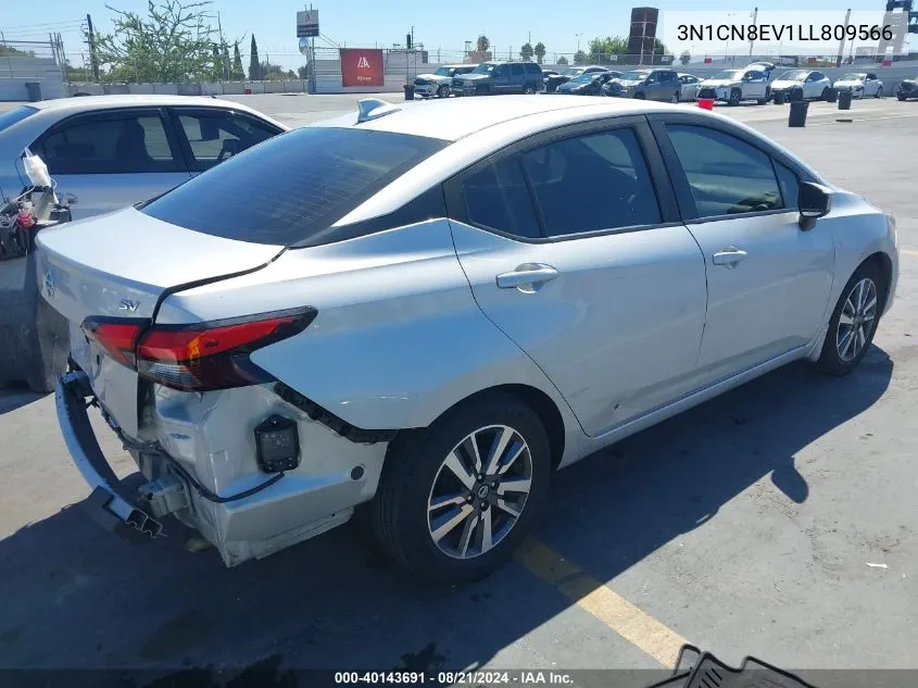 2020 Nissan Versa Sv Xtronic Cvt VIN: 3N1CN8EV1LL809566 Lot: 40143691