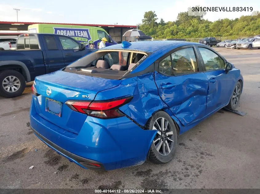 2020 Nissan Versa Sv Xtronic Cvt VIN: 3N1CN8EV6LL883419 Lot: 40164112