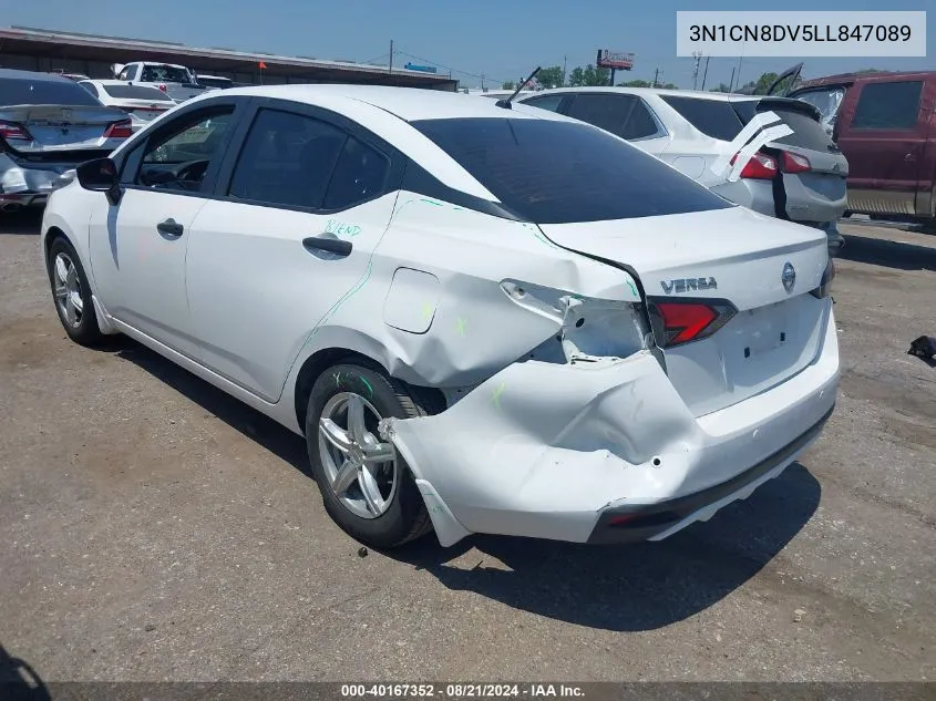 2020 Nissan Versa S Xtronic Cvt VIN: 3N1CN8DV5LL847089 Lot: 40167352