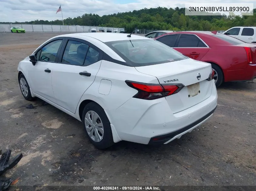 3N1CN8BV5LL893900 2020 Nissan Versa S 5-Speed Manual Transmission