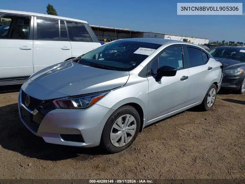 2020 Nissan Versa S 5-Speed Manual Transmission VIN: 3N1CN8BV0LL905306 Lot: 40289149