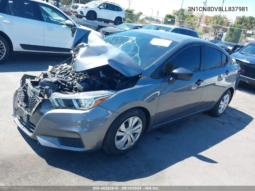 2020 Nissan Versa S VIN: 3N1CN8DV8LL837981 Lot: 40293616