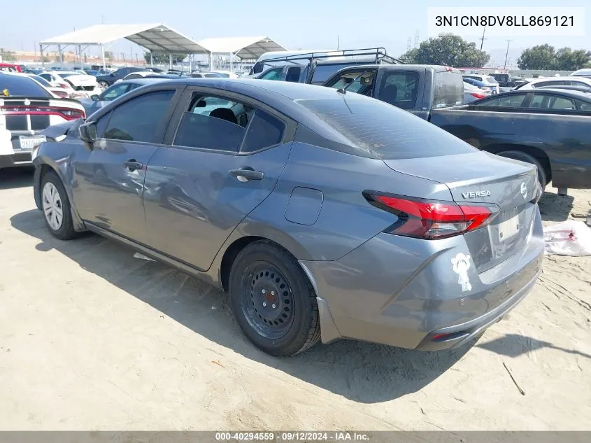 2020 Nissan Versa S VIN: 3N1CN8DV8LL869121 Lot: 40294559