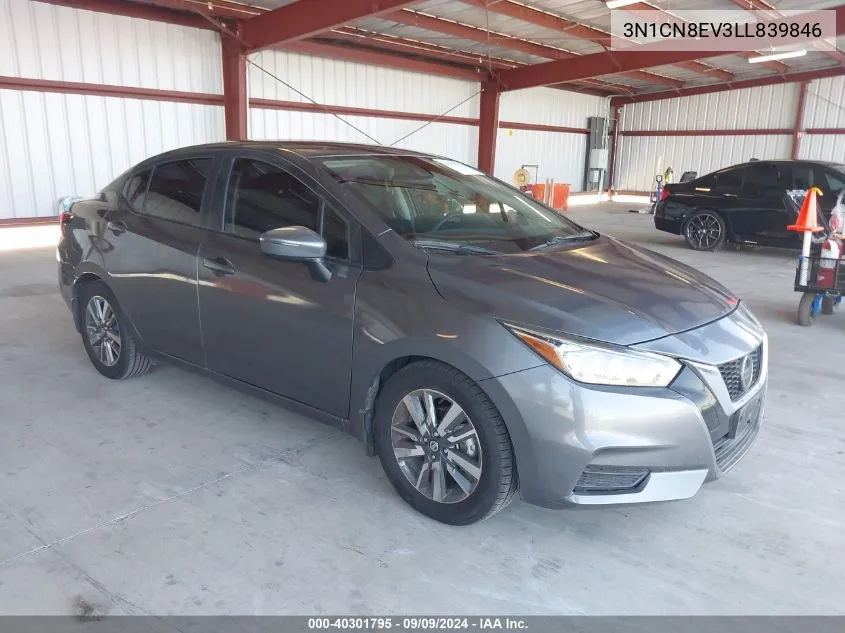 2020 Nissan Versa Sv Xtronic Cvt VIN: 3N1CN8EV3LL839846 Lot: 40301795