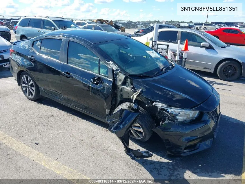 2020 Nissan Versa Sr Xtronic Cvt VIN: 3N1CN8FV5LL851351 Lot: 40316314