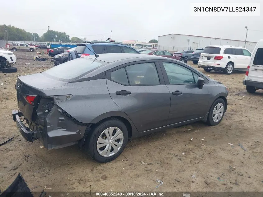 2020 Nissan Versa S Xtronic Cvt VIN: 3N1CN8DV7LL824347 Lot: 40352249