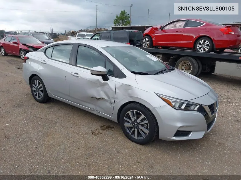 2020 Nissan Versa Sv Xtronic Cvt VIN: 3N1CN8EV8LL800105 Lot: 40352299