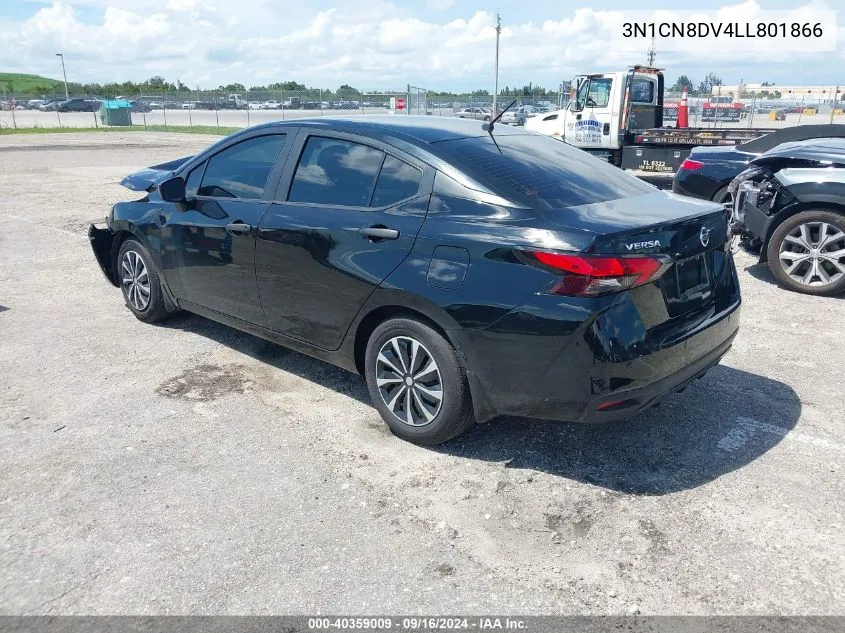 2020 Nissan Versa S Xtronic Cvt VIN: 3N1CN8DV4LL801866 Lot: 40359009