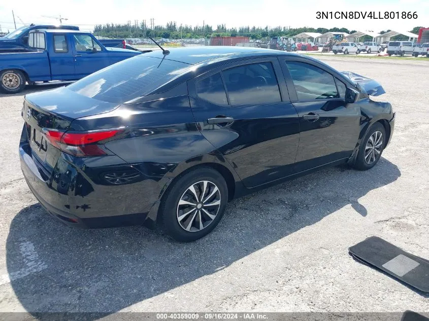 2020 Nissan Versa S Xtronic Cvt VIN: 3N1CN8DV4LL801866 Lot: 40359009