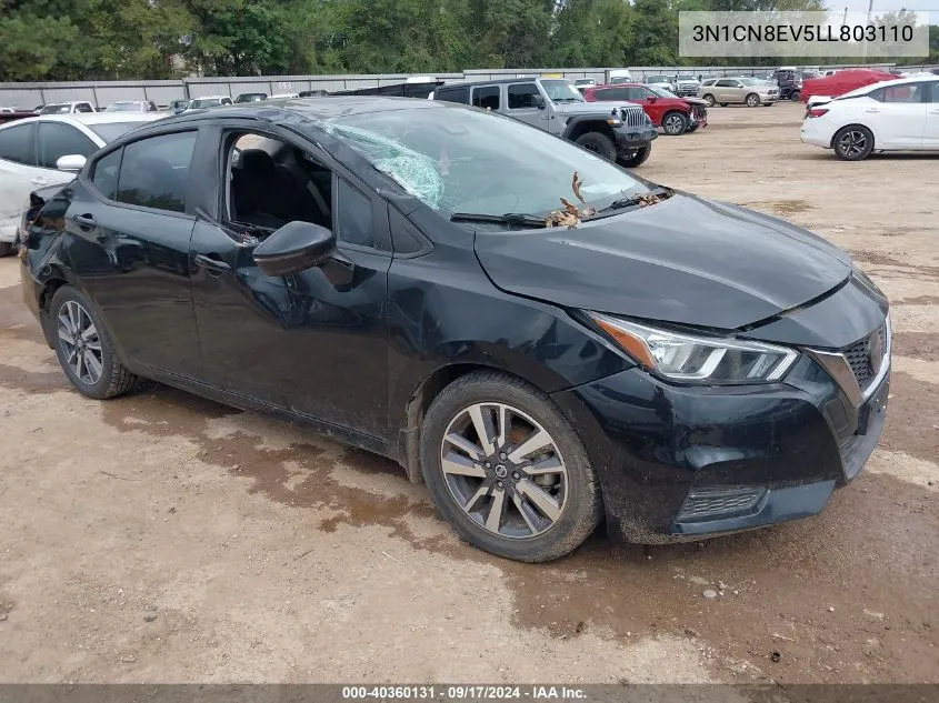 2020 Nissan Versa Sv Xtronic Cvt VIN: 3N1CN8EV5LL803110 Lot: 40360131