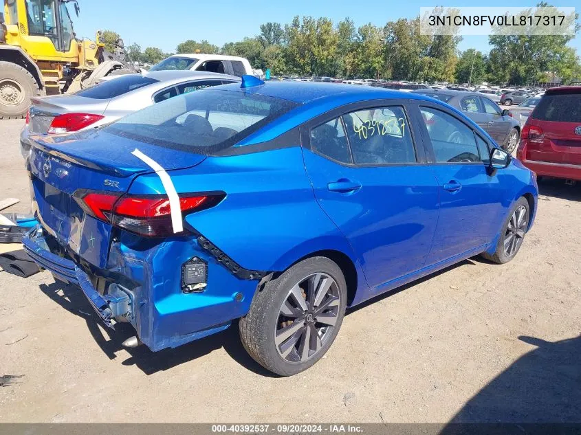 2020 Nissan Versa Sr Xtronic Cvt VIN: 3N1CN8FV0LL817317 Lot: 40392537