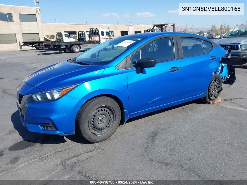 2020 Nissan Versa S Xtronic Cvt VIN: 3N1CN8DV8LL800168 Lot: 40416700