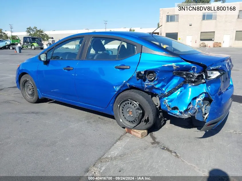 2020 Nissan Versa S Xtronic Cvt VIN: 3N1CN8DV8LL800168 Lot: 40416700