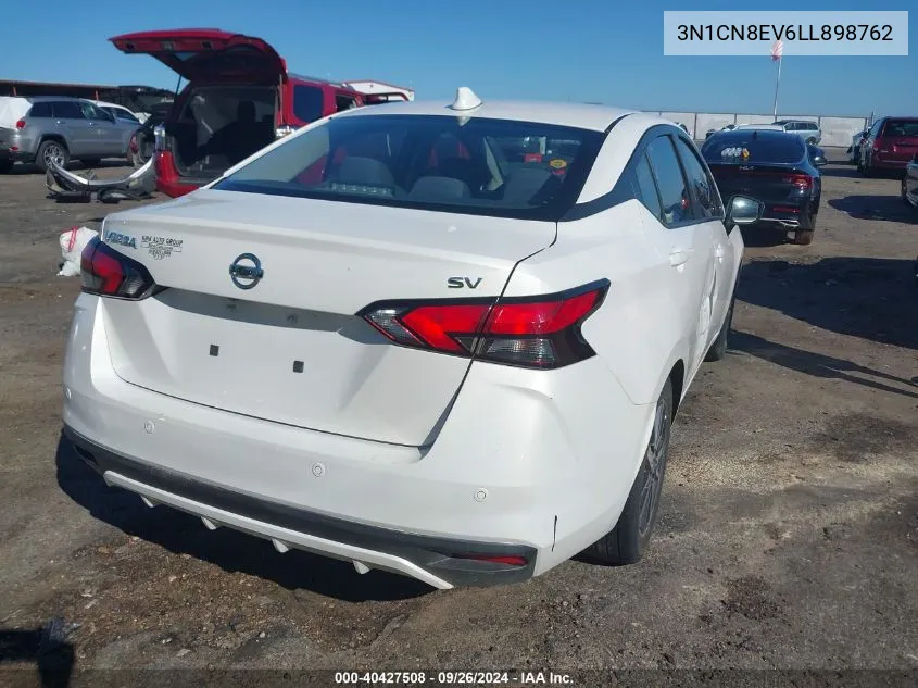 2020 Nissan Versa Sv Xtronic Cvt VIN: 3N1CN8EV6LL898762 Lot: 40427508