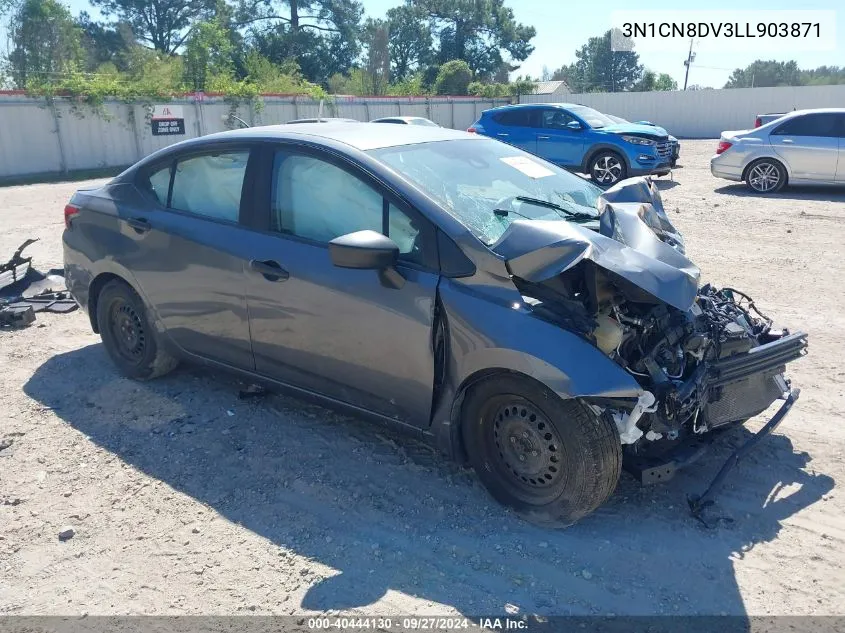 2020 Nissan Versa S Xtronic Cvt VIN: 3N1CN8DV3LL903871 Lot: 40444130