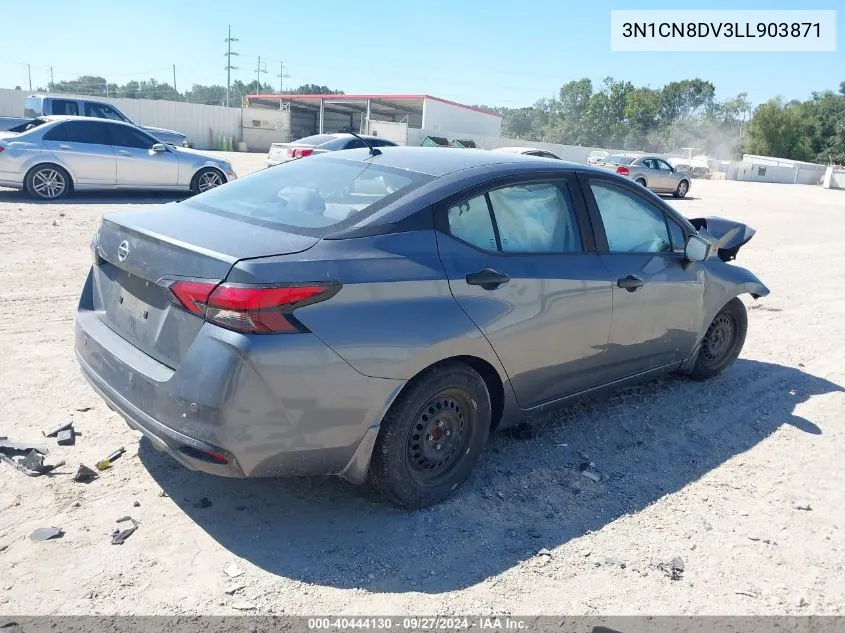 2020 Nissan Versa S Xtronic Cvt VIN: 3N1CN8DV3LL903871 Lot: 40444130