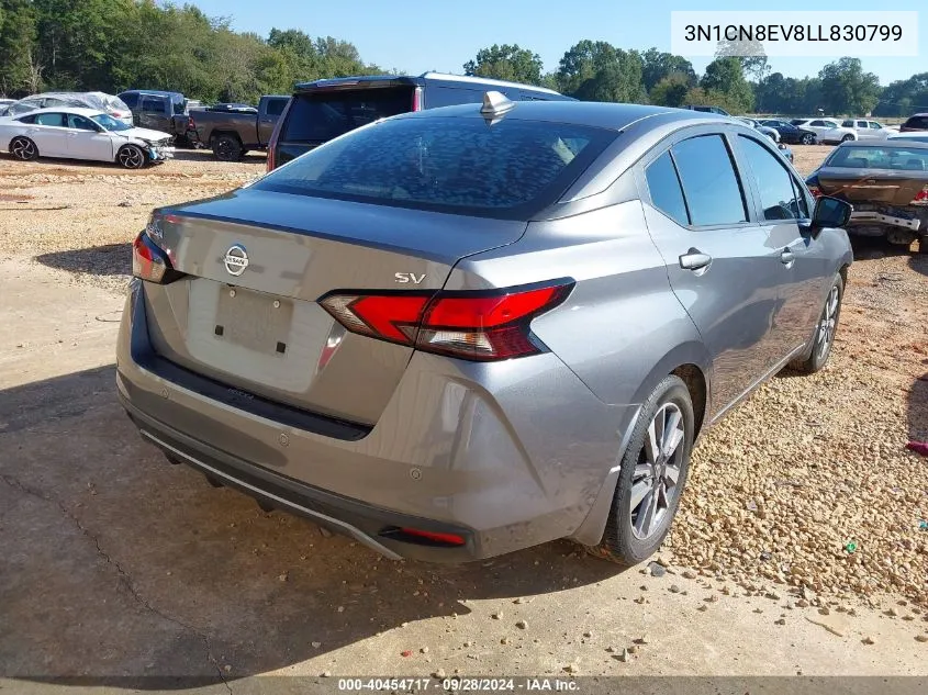 3N1CN8EV8LL830799 2020 Nissan Versa Sv