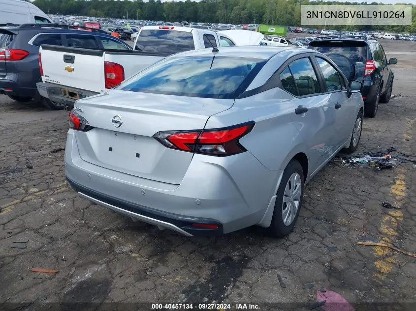 2020 Nissan Versa S Xtronic Cvt VIN: 3N1CN8DV6LL910264 Lot: 40457134