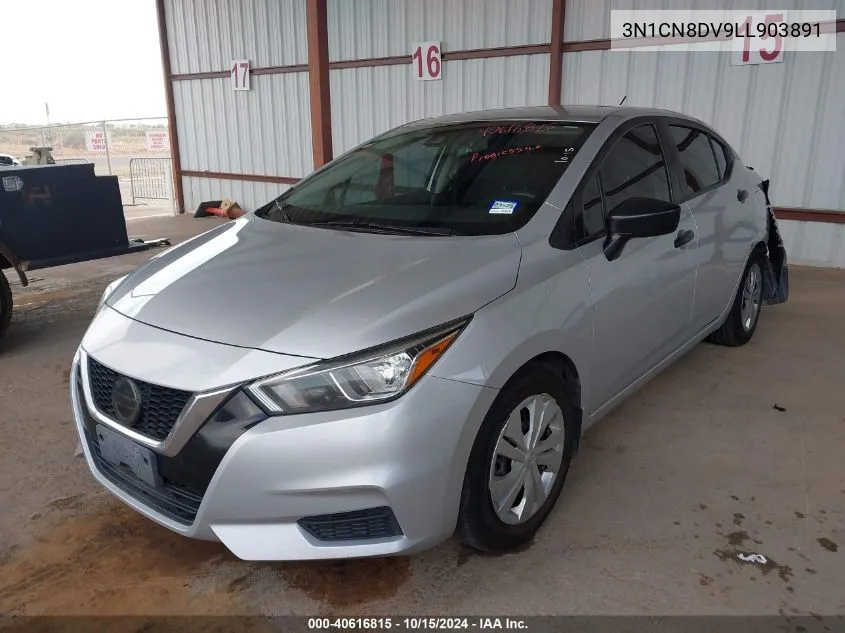 2020 Nissan Versa S Xtronic Cvt VIN: 3N1CN8DV9LL903891 Lot: 40616815