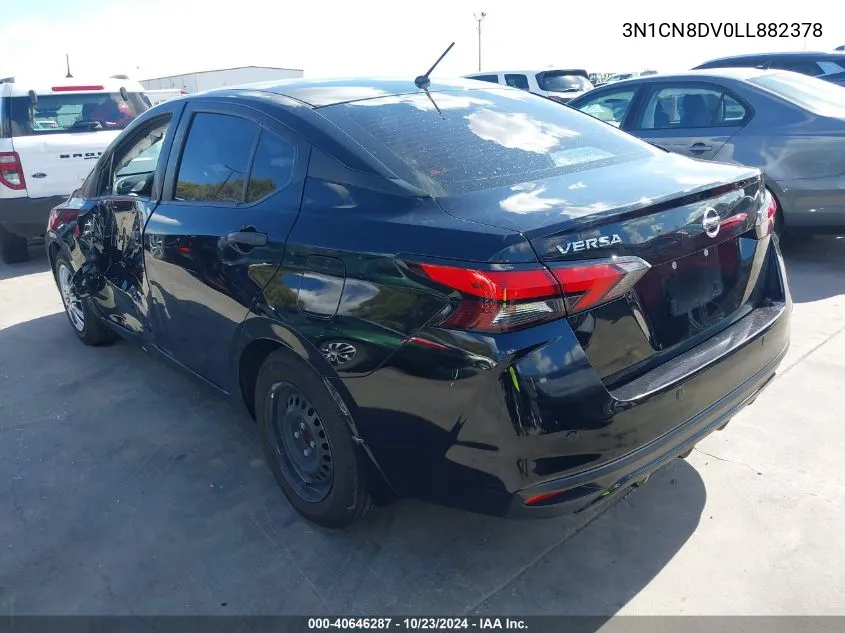 2020 Nissan Versa S Xtronic Cvt VIN: 3N1CN8DV0LL882378 Lot: 40646287