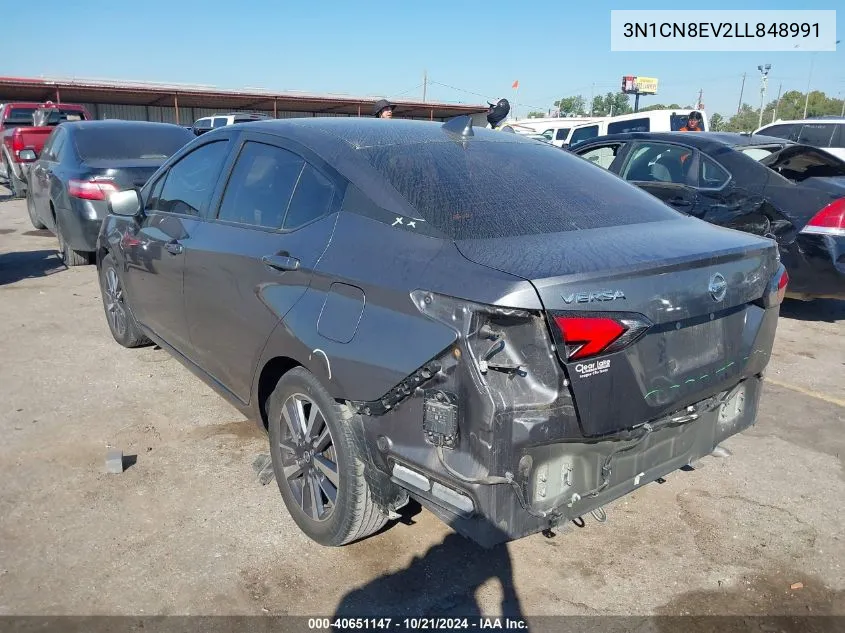 2020 Nissan Versa Sv VIN: 3N1CN8EV2LL848991 Lot: 40651147