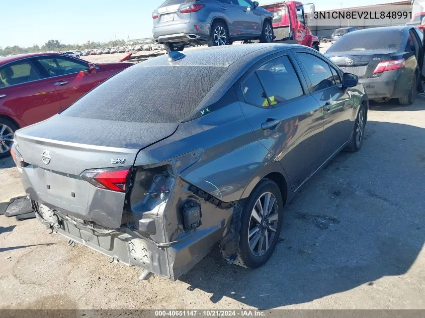 2020 Nissan Versa Sv VIN: 3N1CN8EV2LL848991 Lot: 40651147