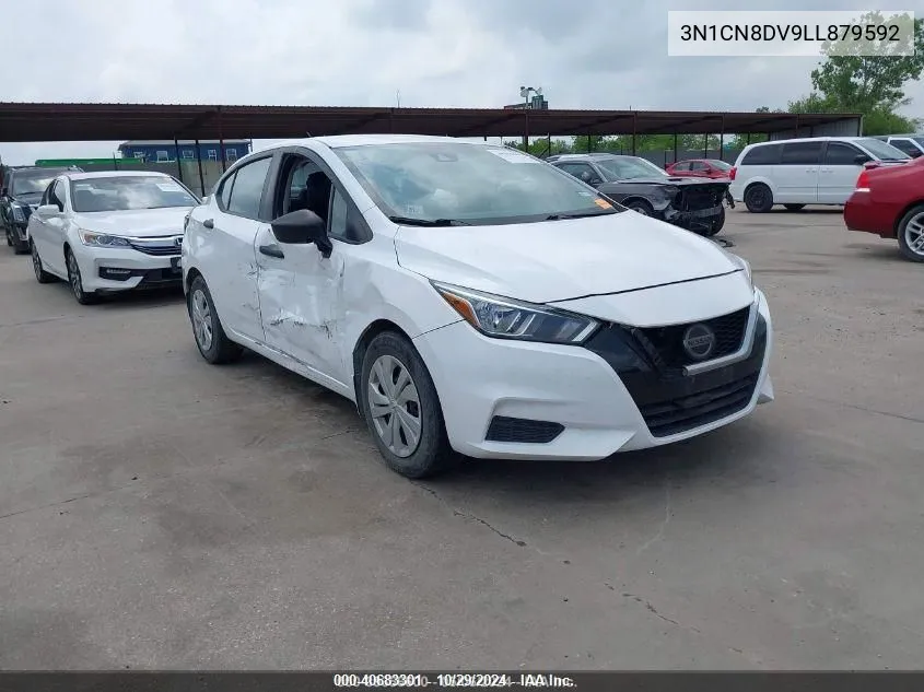 2020 Nissan Versa S Xtronic Cvt VIN: 3N1CN8DV9LL879592 Lot: 40683301