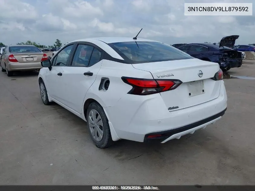 2020 Nissan Versa S Xtronic Cvt VIN: 3N1CN8DV9LL879592 Lot: 40683301