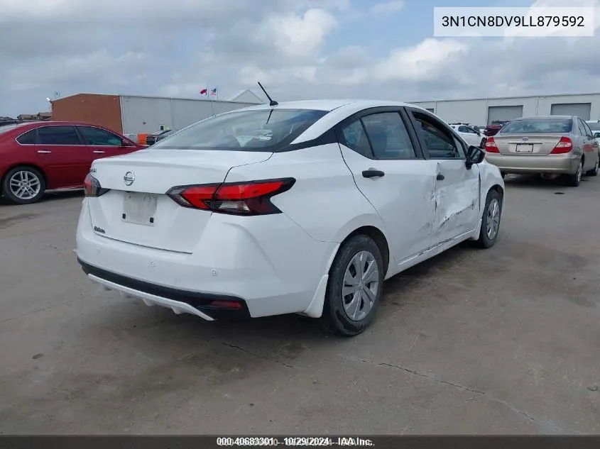 2020 Nissan Versa S Xtronic Cvt VIN: 3N1CN8DV9LL879592 Lot: 40683301